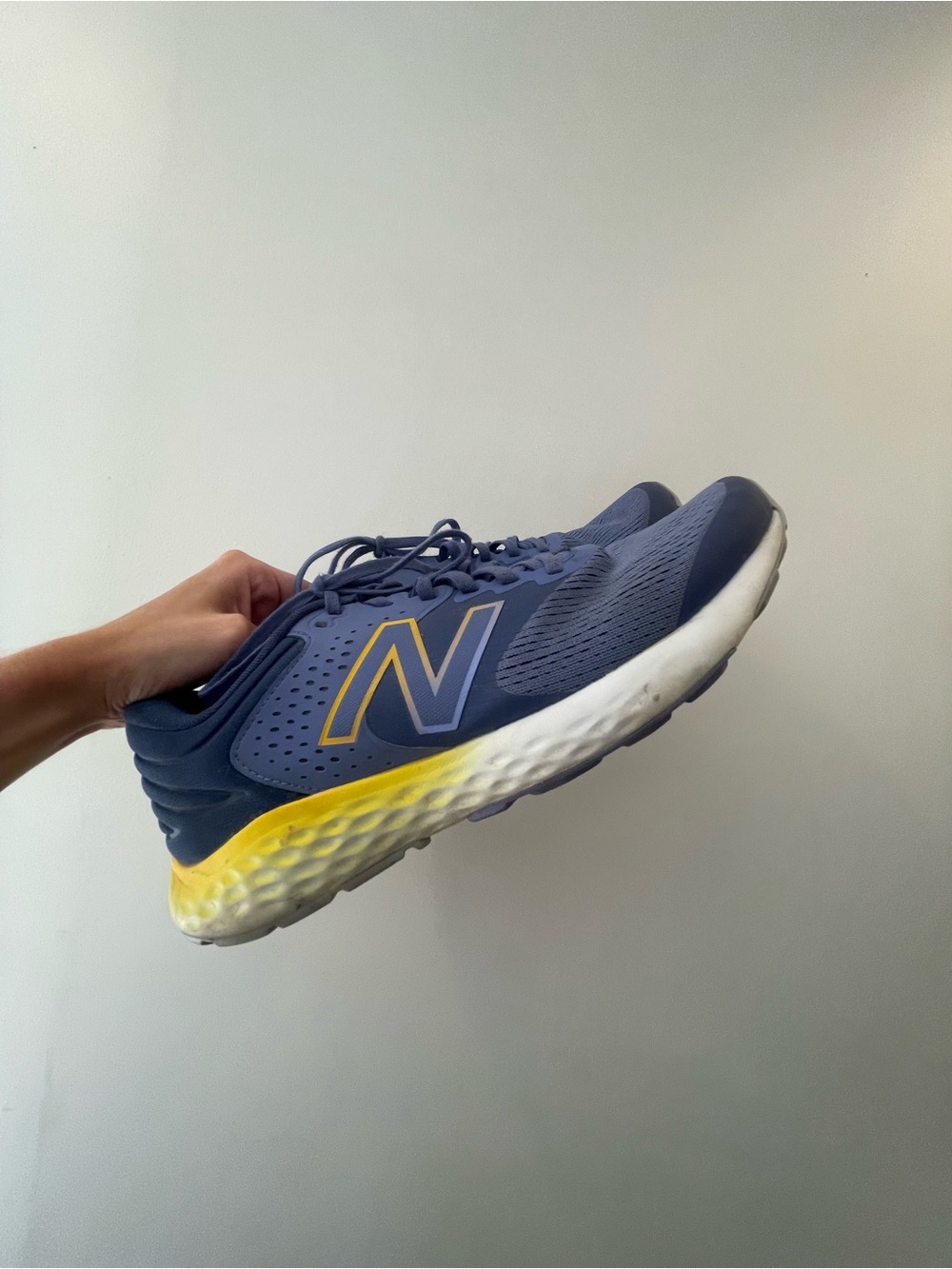 New Balance Women’s Navy and Yellow Athletic Running Shoes
